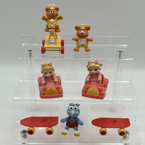 Vintage 1986 McDonald's Muppet Babies Toys Set Kermit Piggy Fozzie